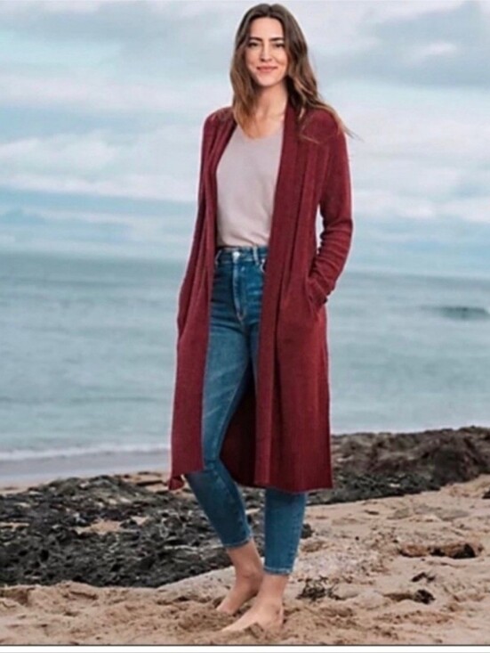 Barefoot Dreams Sweaters - Barefoot Dreams Cozychic Lite Knit Petite XL Catalina Cardi